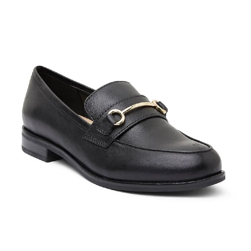 Shock - Absorbing Women's Loafers in Gray for Active LifestylesParagon Loafer in Black Leather Shock - Absorbing Women's Loafers in Gray for Active LifestylesParagon Loafer in Black Leather