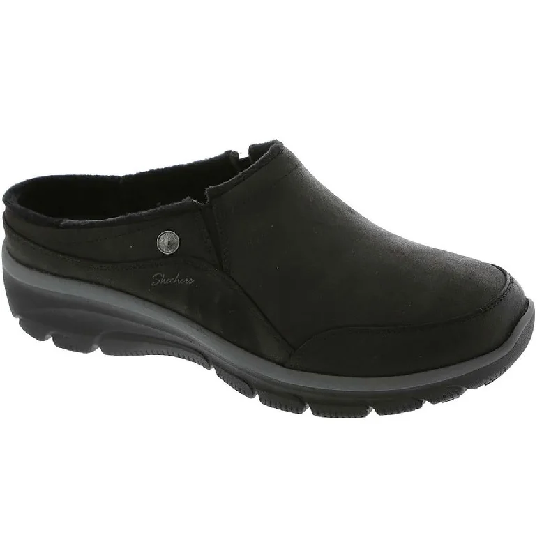 Waterproof Women's Oxfords in Black for Rainy DaysSkechers Womens LATTE 2 Faux Leather Round toe Clogs