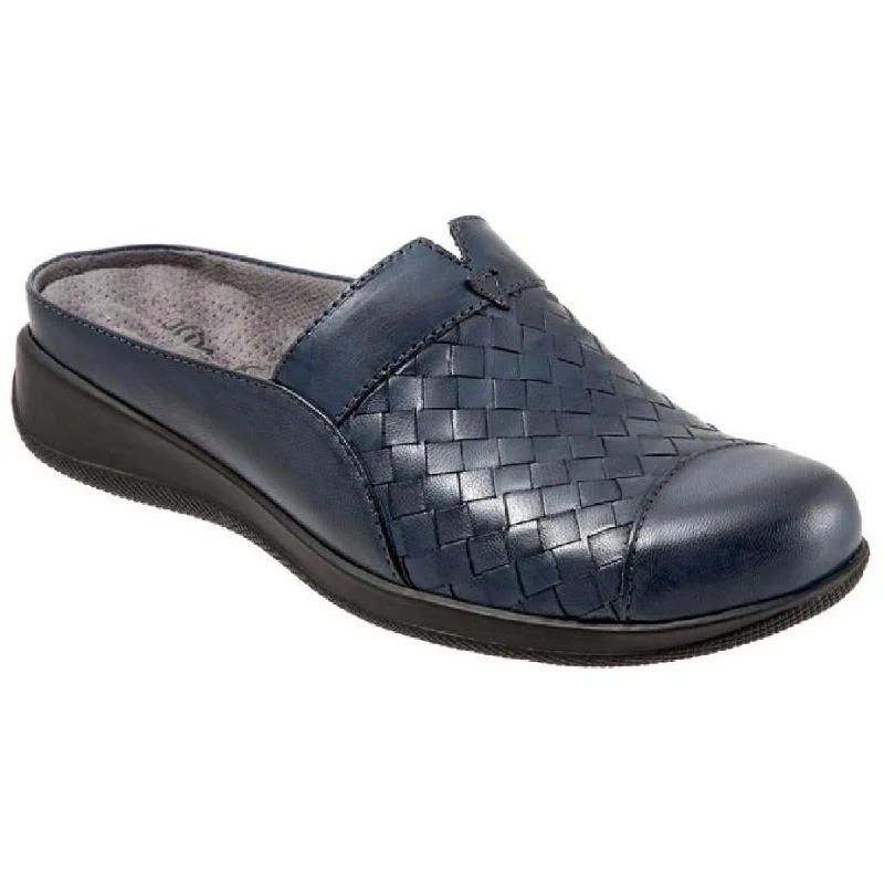 Waterproof Women's Oxfords in Black for Rainy DaysSoftWalk Womens San Marcos Leather Toe Cap Mules