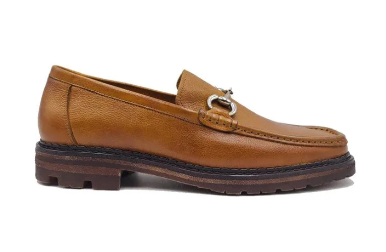 Women's Bow - Embellished Loafers in Red for a Feminine TouchStyle: 623-01-Cognac
