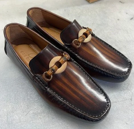 Adjustable Strap Women's Loafers in Tan for a Custom FitStyle: Miami-Brown