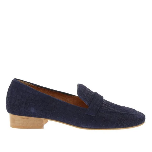 Slip - Resistant Women's Rubber - Sole Loafers in Navy for Wet ConditionsNU NURAY