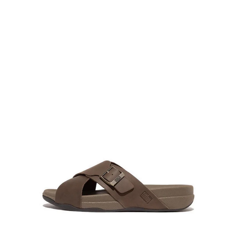 Women's Sandals with a Wedge Heel and a Tassel Detail in Orange for a Trendy LookSurfer Buckle Nubuck Cross Slides Women's Sandals with a Wedge Heel and a Tassel Detail in Orange for a Trendy LookSurfer Buckle Nubuck Cross Slides