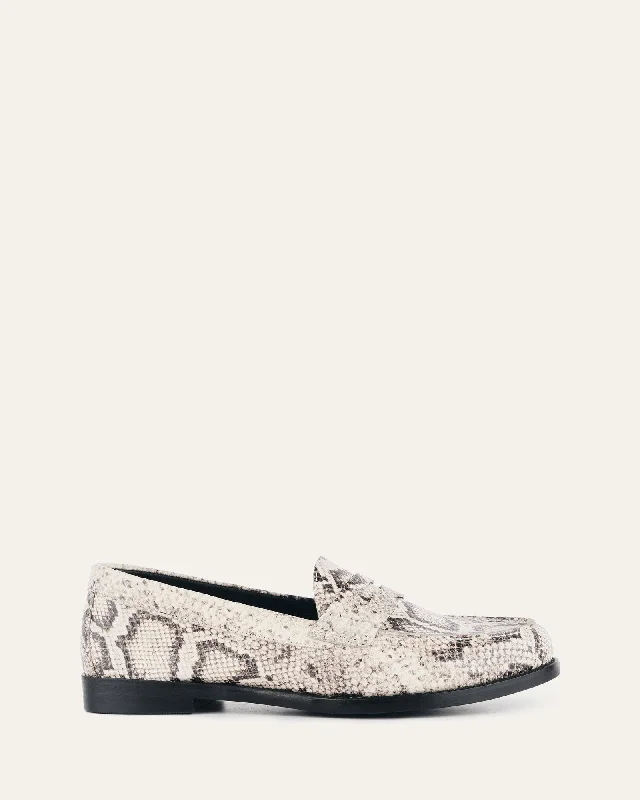 Child - Friendly Women's Loafers in Purple for Moms on the GoTAIT LOAFERS NATURAL SNAKE PRINT LEATHER Child - Friendly Women's Loafers in Purple for Moms on the GoTAIT LOAFERS NATURAL SNAKE PRINT LEATHER