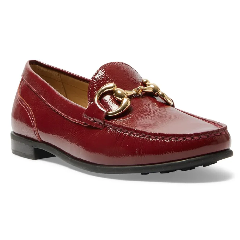 Women's Cashmere - Lined Loafers in Burgundy for Warmth in WinterTuscany Loafer in Cherry Patent Women's Cashmere - Lined Loafers in Burgundy for Warmth in WinterTuscany Loafer in Cherry Patent