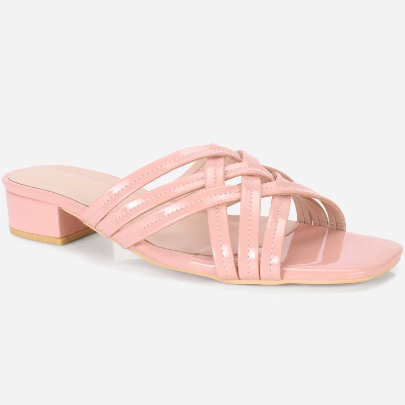 Women's Leather - Strapped Sandals with a Braided Detail in Brown for a Rustic AppealWomen "ANIPPE" Crossover Strappy Summer Sandals