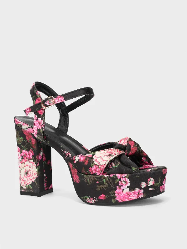 Waterproof Women's Rubber Beach Sandals with Arch Support in Blue for Water ActivitiesWomen's "FASHA" Platform Block Heel Sandals