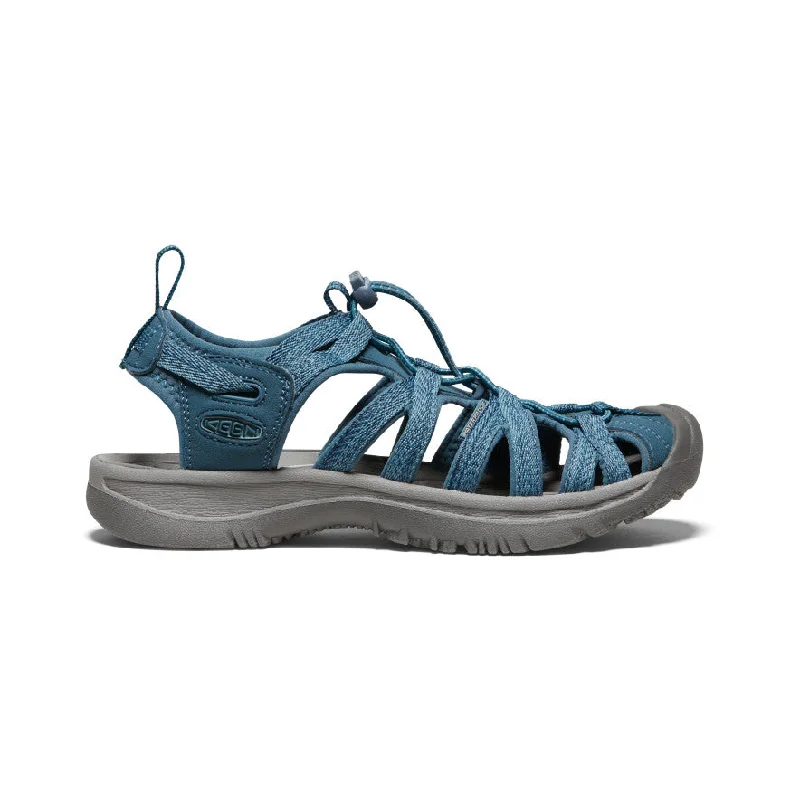 Women's Flat Slide Sandals with a Memory Foam Insole in White for All - Day ComfortWomen's Whisper | Smoke Blue Women's Flat Slide Sandals with a Memory Foam Insole in White for All - Day ComfortWomen's Whisper | Smoke Blue