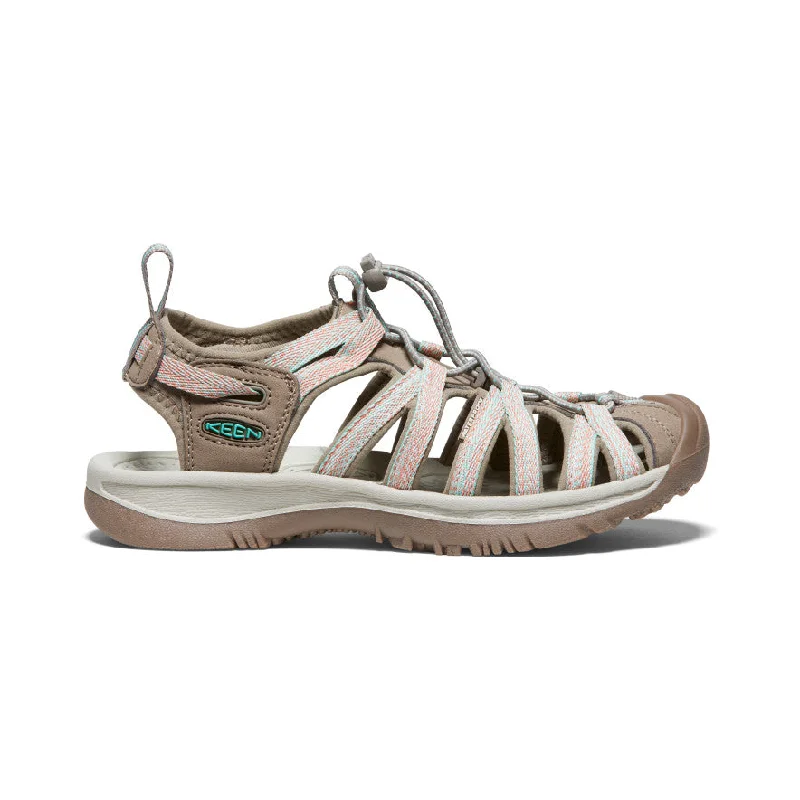 Anti - Slip Women's Sandals with a Grooved Sole in Green for Outdoor AdventuresWomen's Whisper | Taupe/Coral Anti - Slip Women's Sandals with a Grooved Sole in Green for Outdoor AdventuresWomen's Whisper | Taupe/Coral