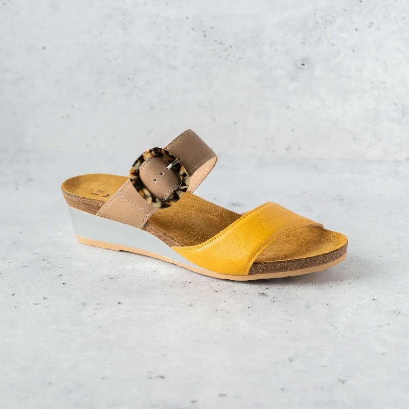 Marigold/Khaki Leather
