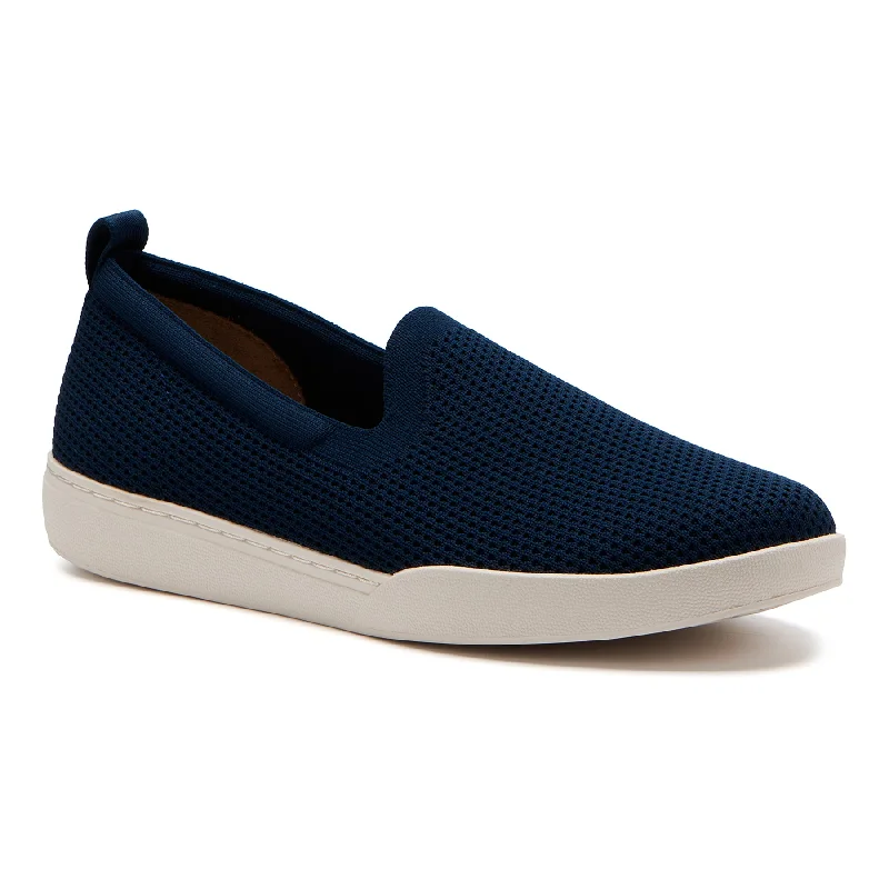 Slip - On Women's Canvas Sneakers in Navy for Easy and Effortless WearEncore Knit Slip On Metatarsal Slip - On Women's Canvas Sneakers in Navy for Easy and Effortless WearEncore Knit Slip On Metatarsal