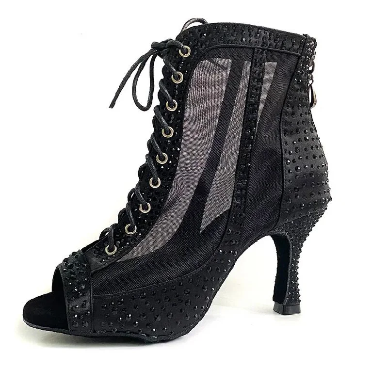 Cushioned Insole Contemporary Dance Shoes in Navy for Comfortable PerformancesDancing Boots Black Rhinestone Bachata Salsa Dance Shoes Cushioned Insole Contemporary Dance Shoes in Navy for Comfortable PerformancesDancing Boots Black Rhinestone Bachata Salsa Dance Shoes
