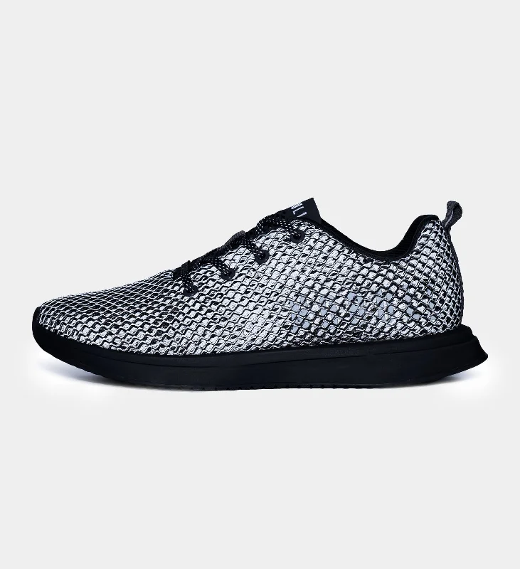 Wide - Width Women's Cushioned Sole Running Shoes in Navy for Comfortable StridesWomen's Reflective Mesh Runner Wide - Width Women's Cushioned Sole Running Shoes in Navy for Comfortable StridesWomen's Reflective Mesh Runner