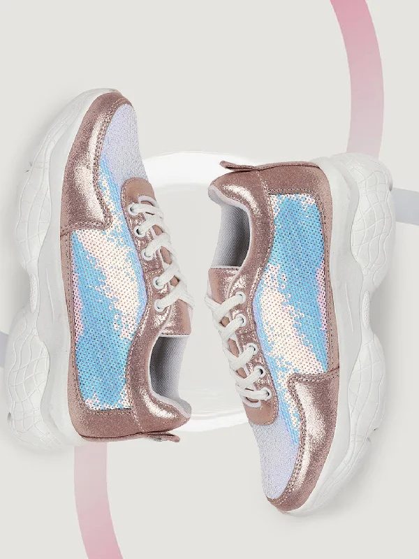 Women's Sneakers with Adjustable Straps for a Customized Fit During High - Impact ExercisesWomen Pink Stylish Lace Up Embellished Sneakers Women's Sneakers with Adjustable Straps for a Customized Fit During High - Impact ExercisesWomen Pink Stylish Lace Up Embellished Sneakers