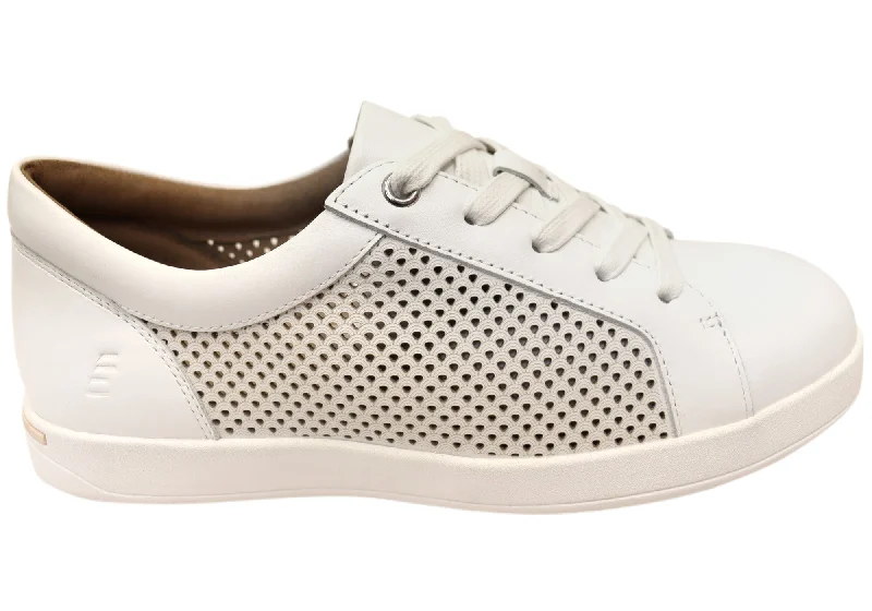 Women's Sneakers with Memory Foam Insoles for Exceptional Cushioning and ComfortHomyped Womens Lotti Lace White Leather Wide Fit Casual Shoes Women's Sneakers with Memory Foam Insoles for Exceptional Cushioning and ComfortHomyped Womens Lotti Lace White Leather Wide Fit Casual Shoes