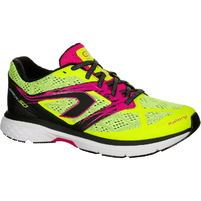 Women's Lightweight Breathable Mesh Running Shoes in Neon Yellow for Summer RunsKiprun SD Women's Running Shoes - Yellow Pink Women's Lightweight Breathable Mesh Running Shoes in Neon Yellow for Summer RunsKiprun SD Women's Running Shoes - Yellow Pink