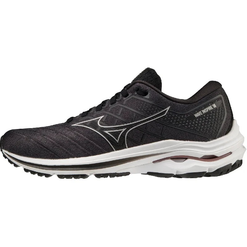 Memory - Foam Midsole Women's Running Shoes in Burgundy for Shock AbsorptionMizuno Wave Inspire 18 Womens Running Shoes - Black Memory - Foam Midsole Women's Running Shoes in Burgundy for Shock AbsorptionMizuno Wave Inspire 18 Womens Running Shoes - Black