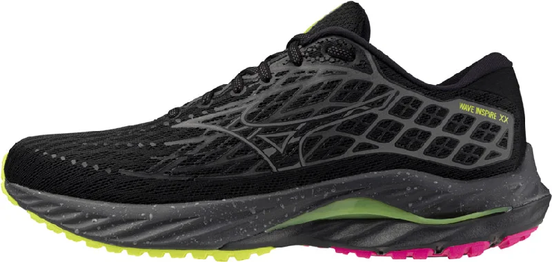 Women's Running Shoes with a Shock - Absorbing Midsole in Yellow for a Smooth RideMizuno Wave Inspire 20 Running Shoes - Black Women's Running Shoes with a Shock - Absorbing Midsole in Yellow for a Smooth RideMizuno Wave Inspire 20 Running Shoes - Black