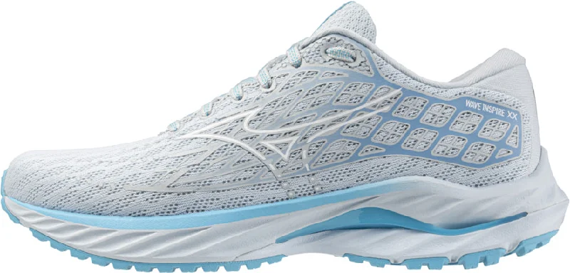 Wide - Width Women's Cushioned Sole Running Shoes in Navy for Comfortable StridesMizuno Wave Inspire 20 Womens Running Shoes - White Wide - Width Women's Cushioned Sole Running Shoes in Navy for Comfortable StridesMizuno Wave Inspire 20 Womens Running Shoes - White
