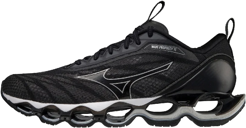 Women's Running Shoes with a Toe Box Reinforcement in Silver for Toe ProtectionMizuno Wave Prophecy 11 Running Shoes - Black Women's Running Shoes with a Toe Box Reinforcement in Silver for Toe ProtectionMizuno Wave Prophecy 11 Running Shoes - Black