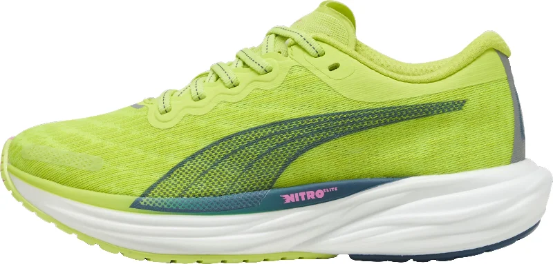 Women's Running Shoes with a Toe Box Reinforcement in Silver for Toe ProtectionPuma Deviate Nitro 2 Womens Running Shoes - Green Women's Running Shoes with a Toe Box Reinforcement in Silver for Toe ProtectionPuma Deviate Nitro 2 Womens Running Shoes - Green