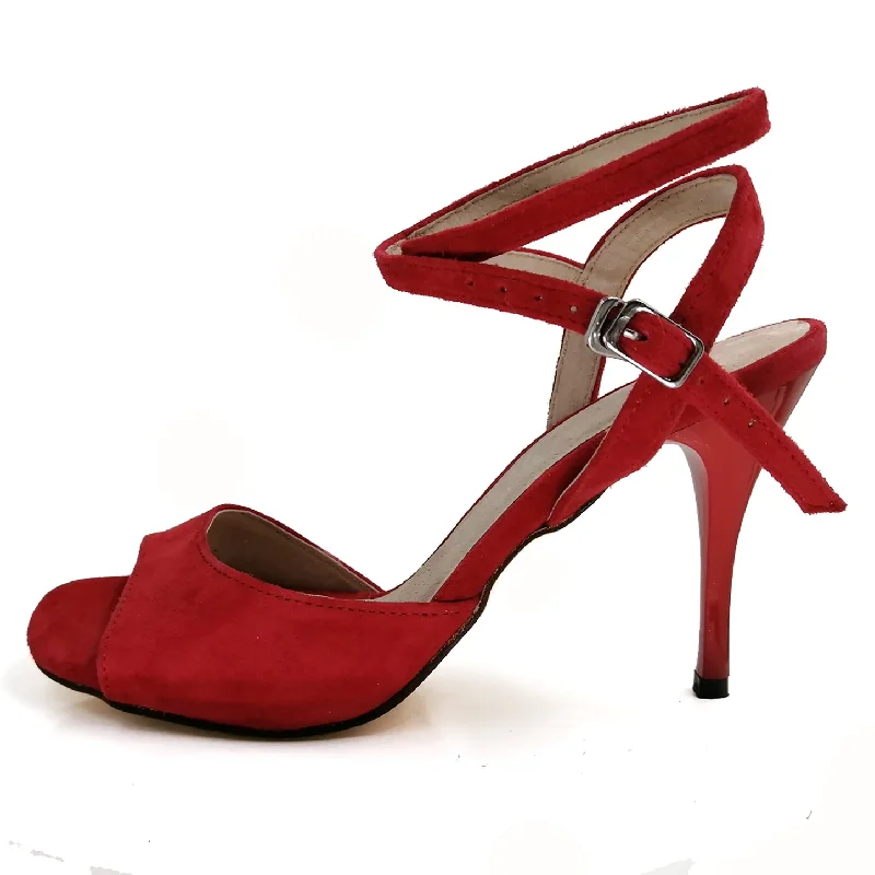Vegan Leather Ballet Dance Shoes in Gray for Ethical ChoicesSHJ Women's Red Suede 10cm Heels Dance Shoes Salsa Shoes Ankle Strap Tango Shoes Vegan Leather Ballet Dance Shoes in Gray for Ethical ChoicesSHJ Women's Red Suede 10cm Heels Dance Shoes Salsa Shoes Ankle Strap Tango Shoes