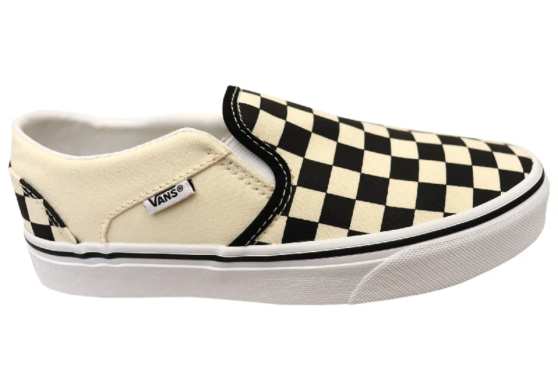 Wide - Width Women's Sneakers for Comfortable Fit for Those with Wider FeetVans Womens Comfortable Asher Checkerboard Slip On Shoes Wide - Width Women's Sneakers for Comfortable Fit for Those with Wider FeetVans Womens Comfortable Asher Checkerboard Slip On Shoes