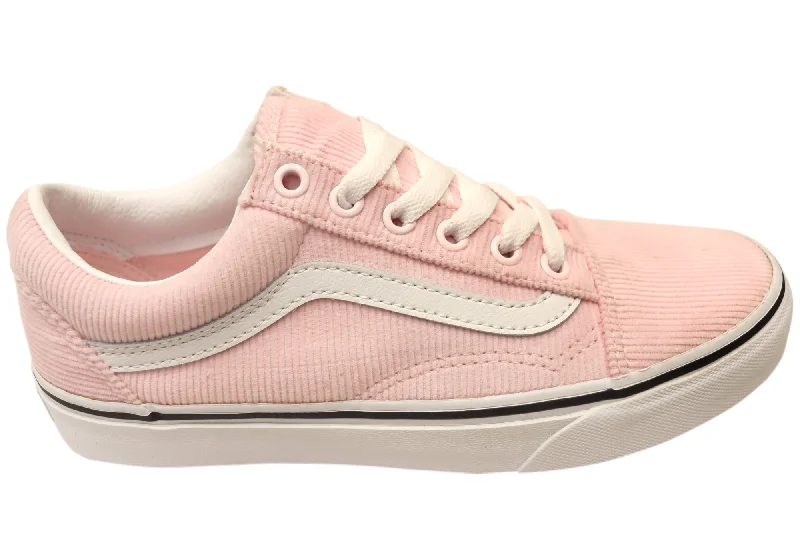 Women's Sneakers with Heel - Stabilizing Technology for Better Balance During RunningVans Womens Old Skool Mini Cord Pink Comfortable Lace Up Sneakers Women's Sneakers with Heel - Stabilizing Technology for Better Balance During RunningVans Womens Old Skool Mini Cord Pink Comfortable Lace Up Sneakers