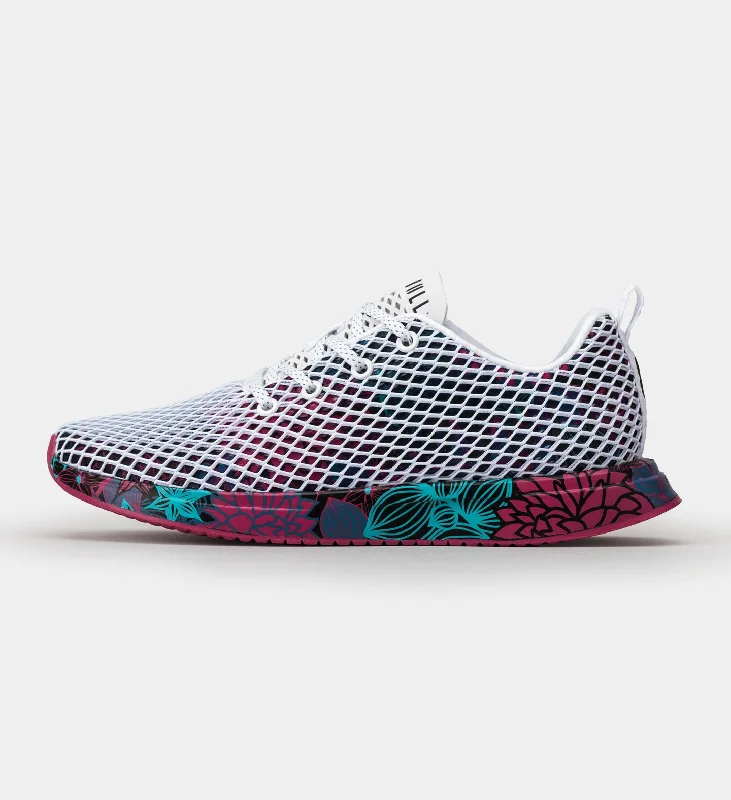 Orthotic - Friendly Women's Running Shoes in Blue for Customized ComfortWomen's Floral Mesh Runner Orthotic - Friendly Women's Running Shoes in Blue for Customized ComfortWomen's Floral Mesh Runner