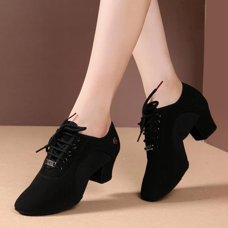 Adjustable Strap Ballroom Dance Shoes in Silver for a Secure FitWomen's Canvas Heels Ballroom With Lace-up Dance Shoes Adjustable Strap Ballroom Dance Shoes in Silver for a Secure FitWomen's Canvas Heels Ballroom With Lace-up Dance Shoes