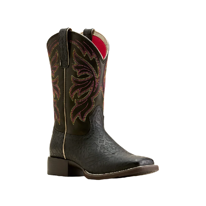 women's cowboy boots for everyday wearAriat Women's Buckley Western Black Blanket Emboss Limousine Black Boots women's cowboy boots for everyday wearAriat Women's Buckley Western Black Blanket Emboss Limousine Black Boots