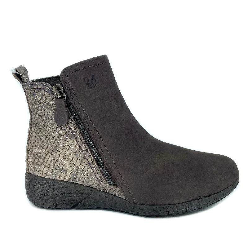 women's ankle boots for winter24 HRS 24731 Brown Ankle Bootie