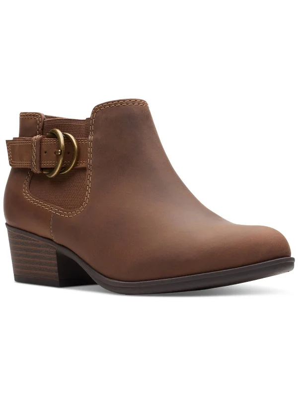 women's booties with fringeAdreena Field Womens Leather Stretch Booties