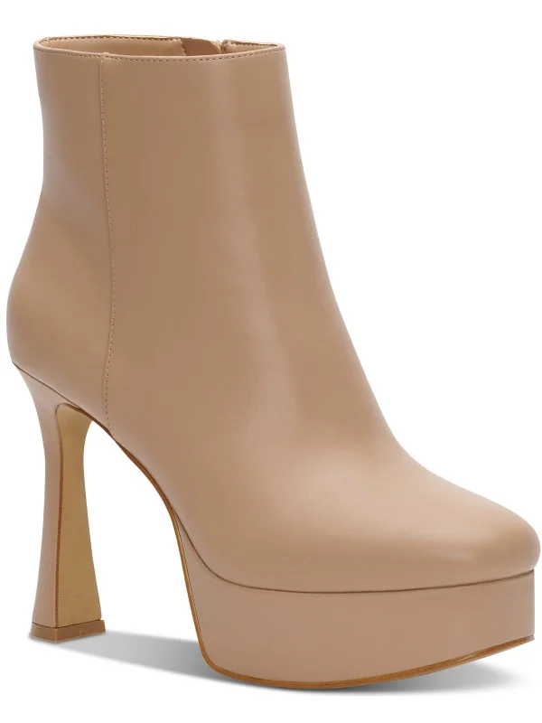 women's booties for petite womenAlize Womens Faux Leather Zipper Booties