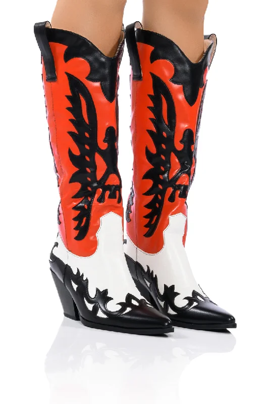 Knee high boots with lace - up detailsAZALEA WANG GFORCE MULTI COLORED WESTERN BOOT Knee high boots with lace - up detailsAZALEA WANG GFORCE MULTI COLORED WESTERN BOOT