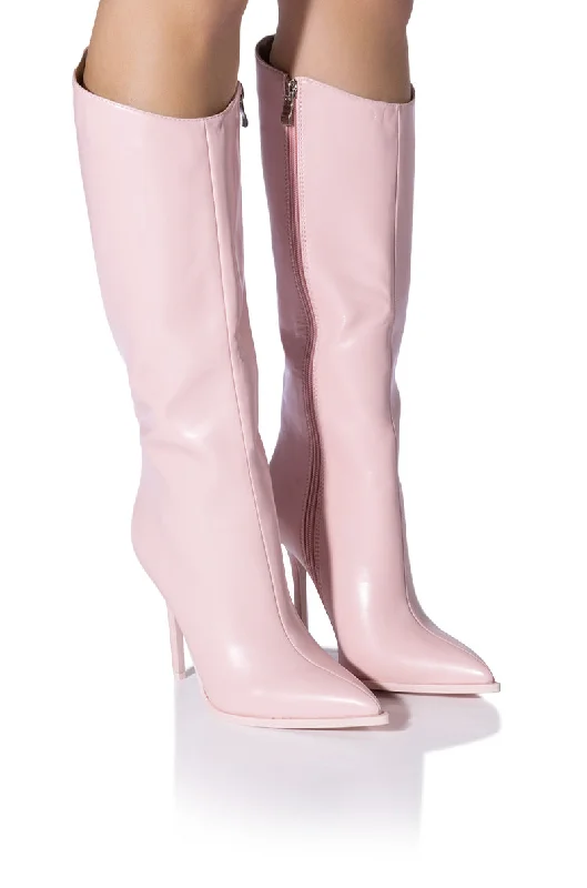 Vegan leather knee high boots for an eco - friendly optionAZALEA WANG SILOS STILETTO BELOW THE KNEE BOOT Vegan leather knee high boots for an eco - friendly optionAZALEA WANG SILOS STILETTO BELOW THE KNEE BOOT