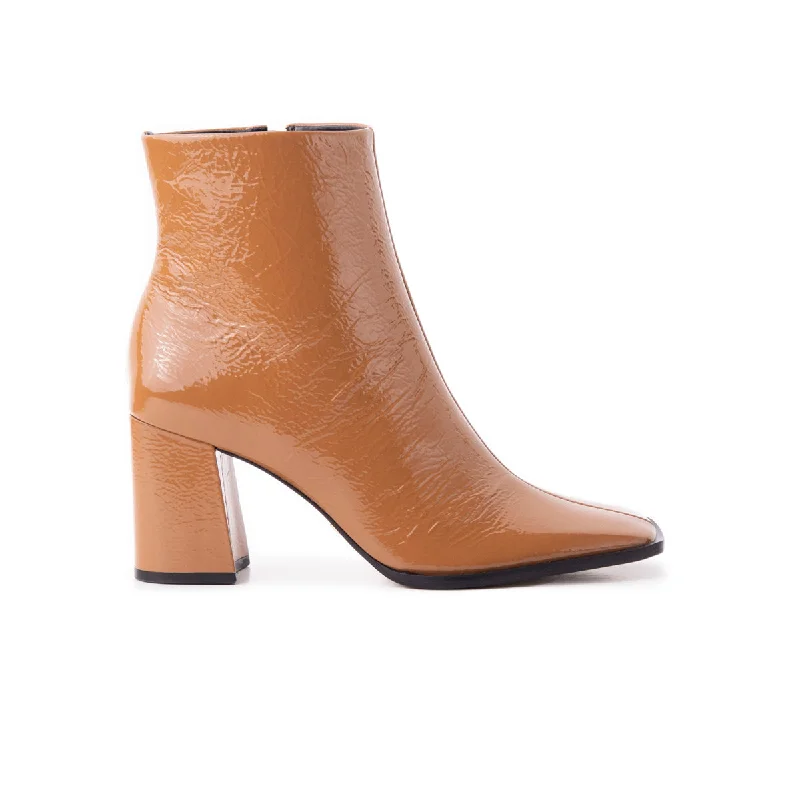 women's ankle boots for petite womenBally Chestnut Naplack