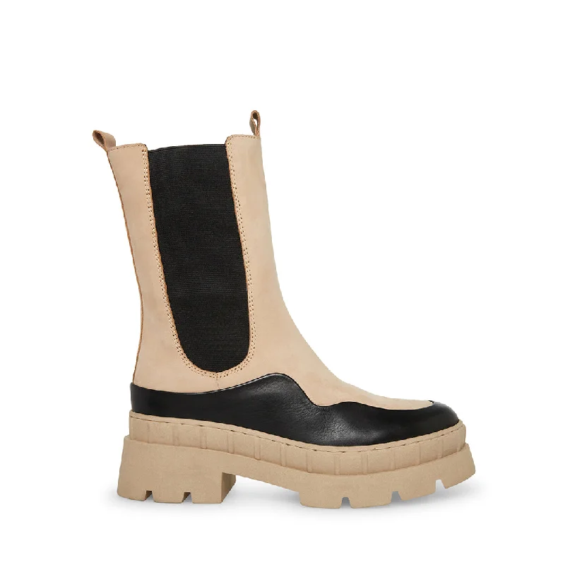 women's booties with tassel detailBERNARD NATURAL LEATHER