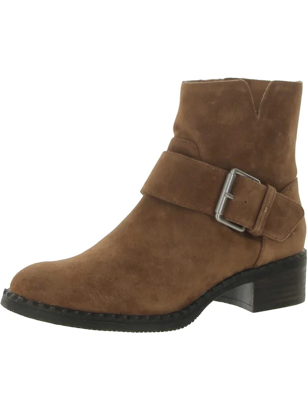 women's booties with sock-like fitBest Slit Moto Womens Suede Casual Ankle Boots