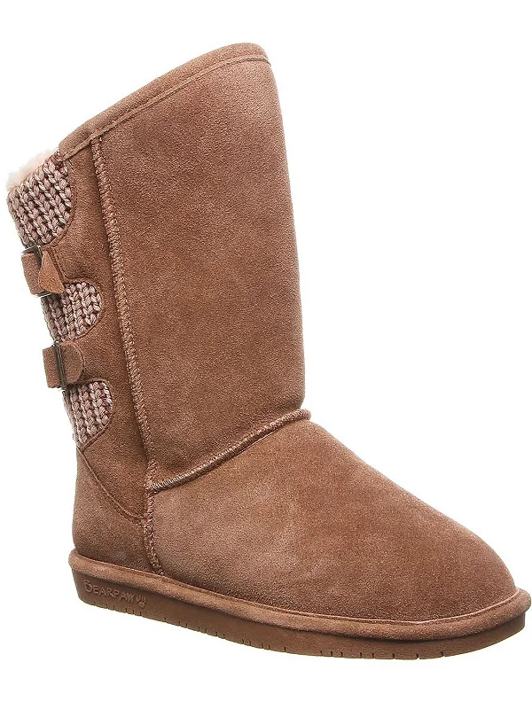 women's booties for hikingBoshie Womens Suede Faux Fur Lined Winter & Snow Boots