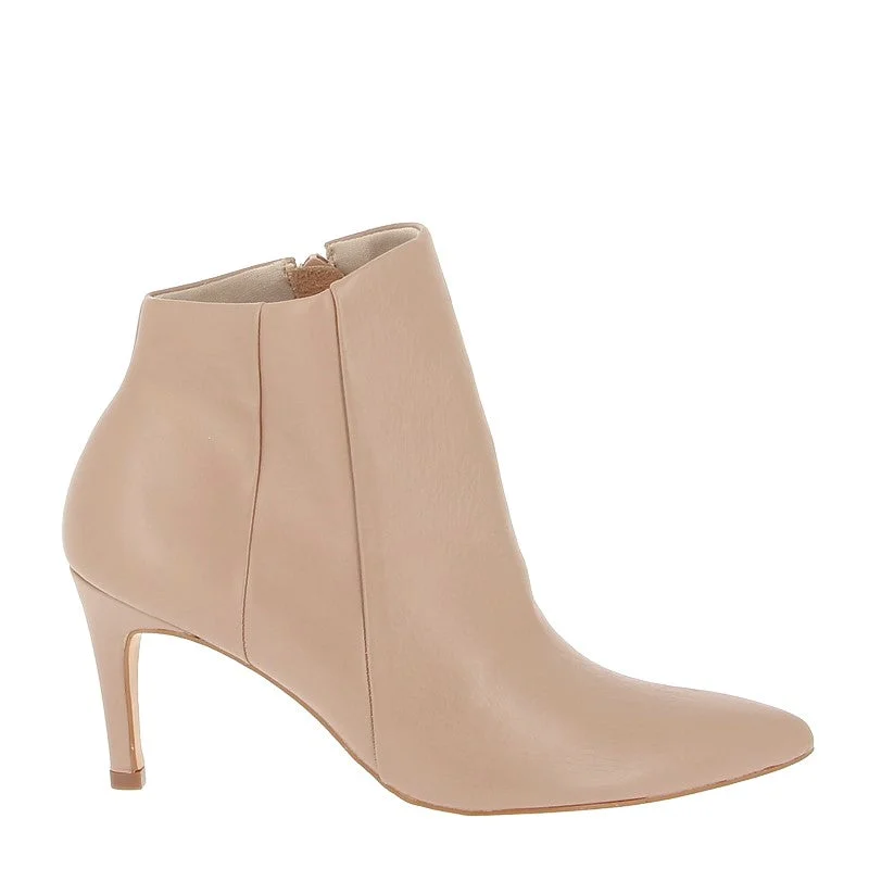 women's ankle boots with over-the-knee lookBrazilio 49034 Nude Stiletto Ankle Boot