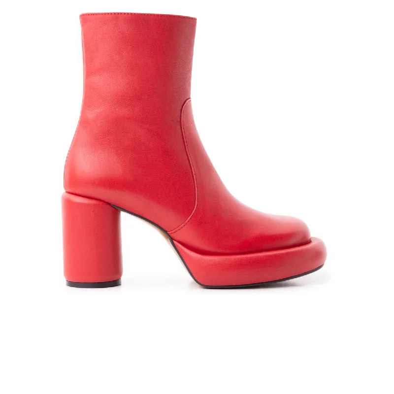 women's ankle boots with kitten heelsBrody Red Leather