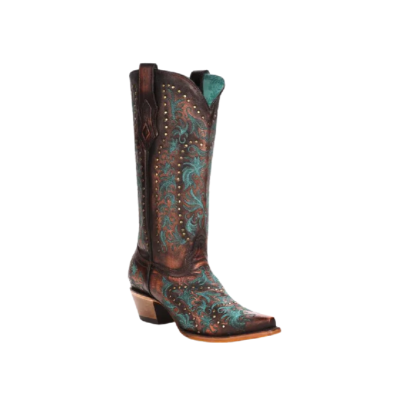 women's cowboy boots with exotic skinsCorral Women's Copper Embroidery And Studs Boots women's cowboy boots with exotic skinsCorral Women's Copper Embroidery And Studs Boots