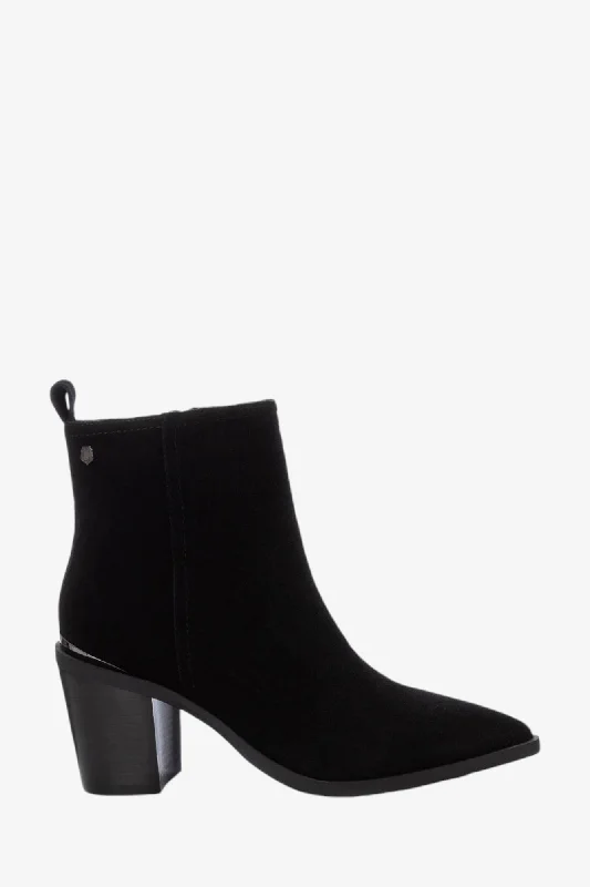 women's ankle boots for special occasionsCARMELA 161895 BLACK SUEDE BOOT