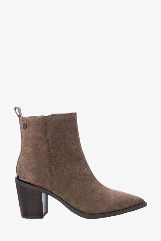 women's ankle boots with tasselCARMELA 161895 TAUPE SUEDE BOOT