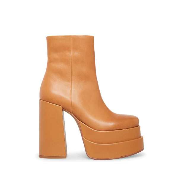 women's booties with over-the-knee lookCOBRA TAN LEATHER