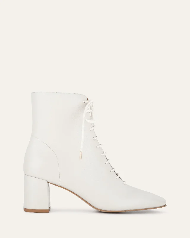 women's platform ankle bootsCORA MID ANKLE BOOTS OFF WHITE LEATHER