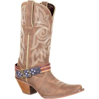 women's western boots with block heelCrush by Durango Womens Flag Accessory Western Boot women's western boots with block heelCrush by Durango Womens Flag Accessory Western Boot