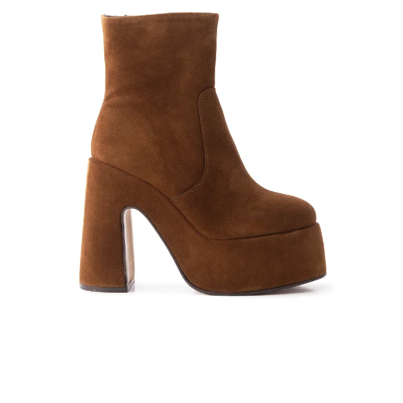 women's ankle boots for dancingDaze Brown Suede