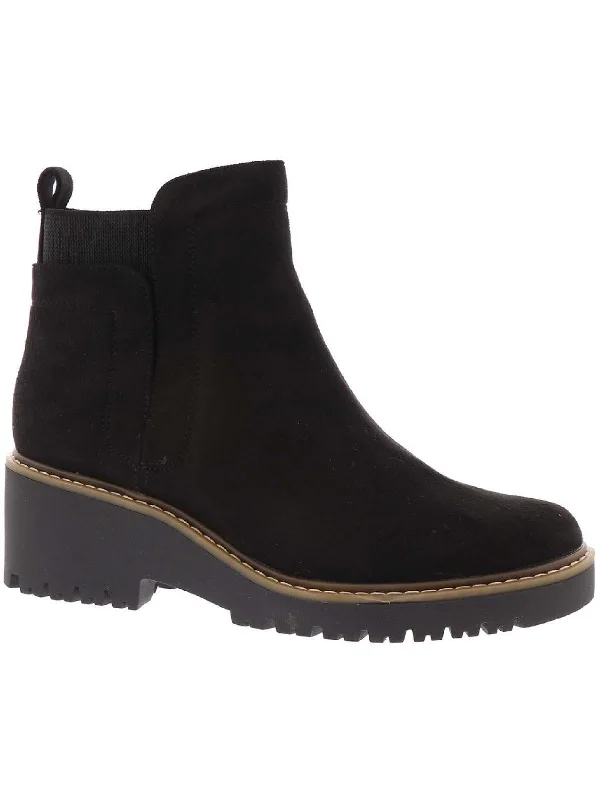women's booties with peep toeDear Womens Faux Suede Booties Ankle Boots